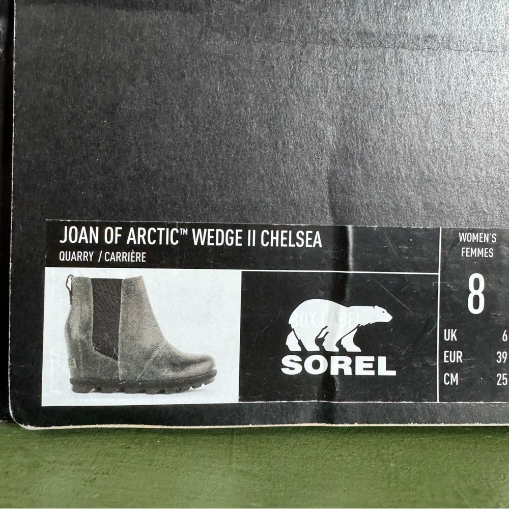 *NWT* Sorel Women's Waterproof Leather Arctic Wedge II Chelsea Boots in Quarry